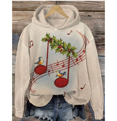 Womens Retro Jacquard Loose Crew-Neck Sweater