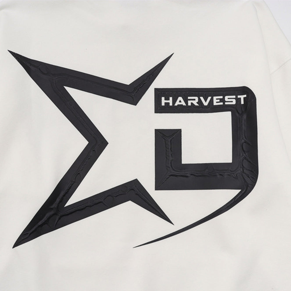 Five-pointed Star Letter Printed Hoodie