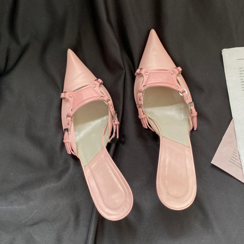 RareLace-Up Muller Vintage Pointed-Toe Shoes