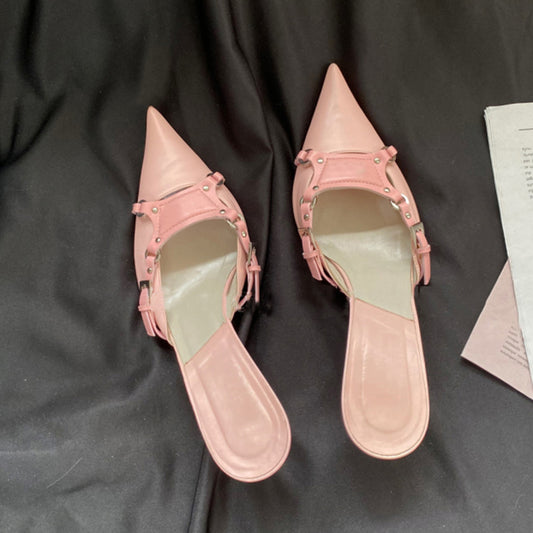 RareLace-Up Muller Vintage Pointed-Toe Shoes