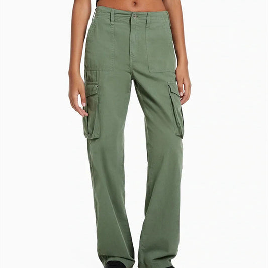Hundred And One Military Green Work Pants High Waist Skinny