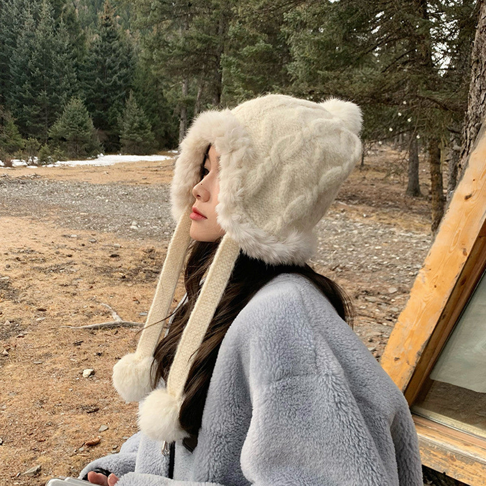 Gentle All-match Fleece Rabbit Fur Lei Feng Hat