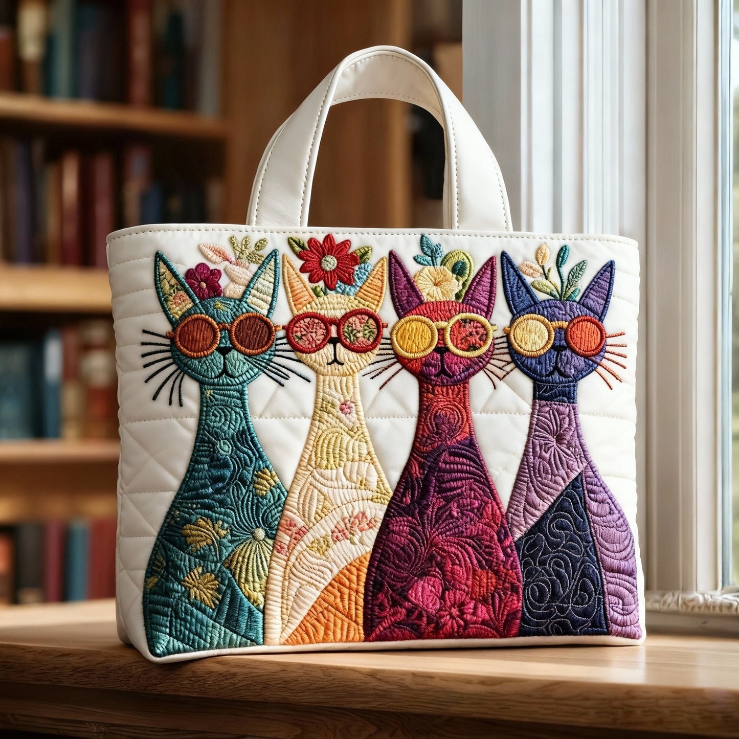 New Digital-print Tote Bag With A Personalized Floral Design In Canvas