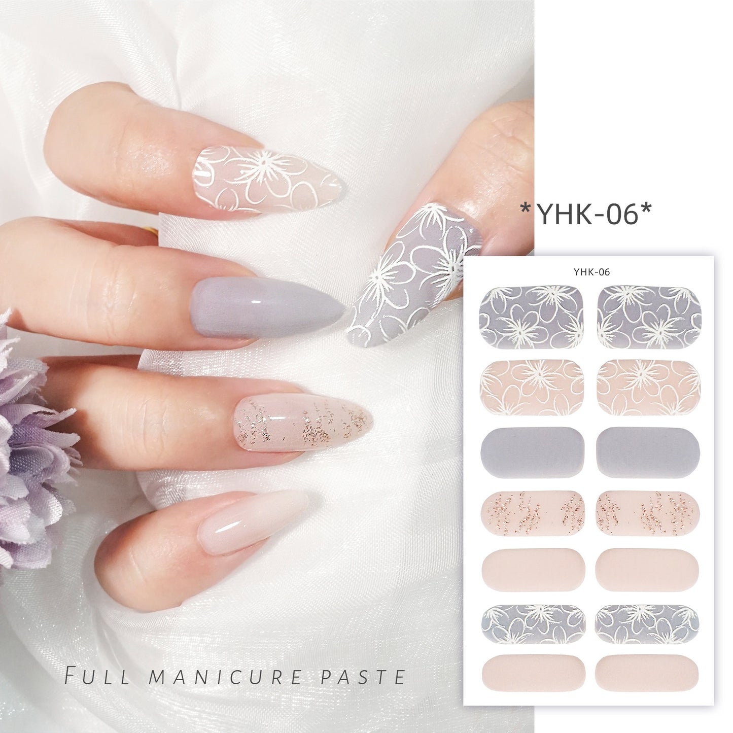 Spring Three-dimensional Relief Nail Stickers 3D Baking-free Waterproof Wholesale