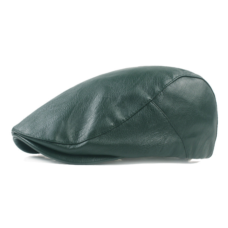 Men's Fashionable Leather Forward Hat