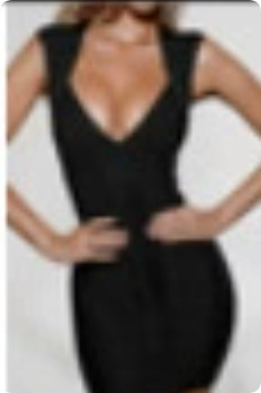 INS Solid-color Figure-hugging Trendy Dress