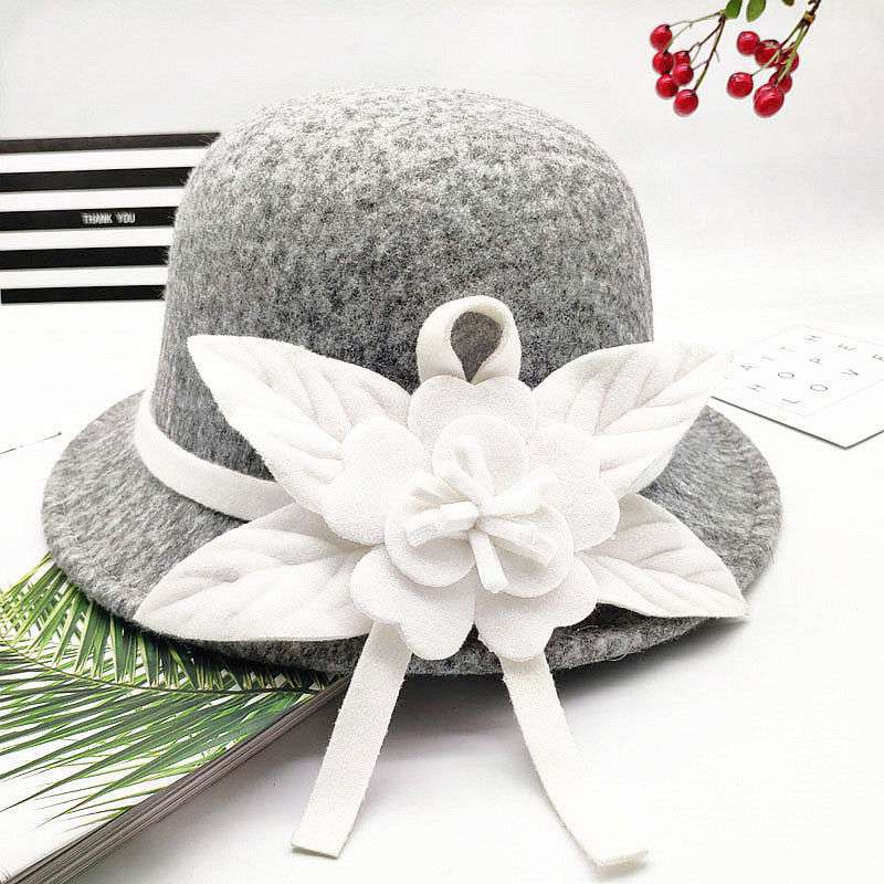 Retro Black And White Flower Fashion Hat Casual