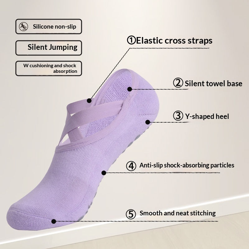 Indoor Fitness Silent Pilates Women's Professional Anti-slip Dance Socks