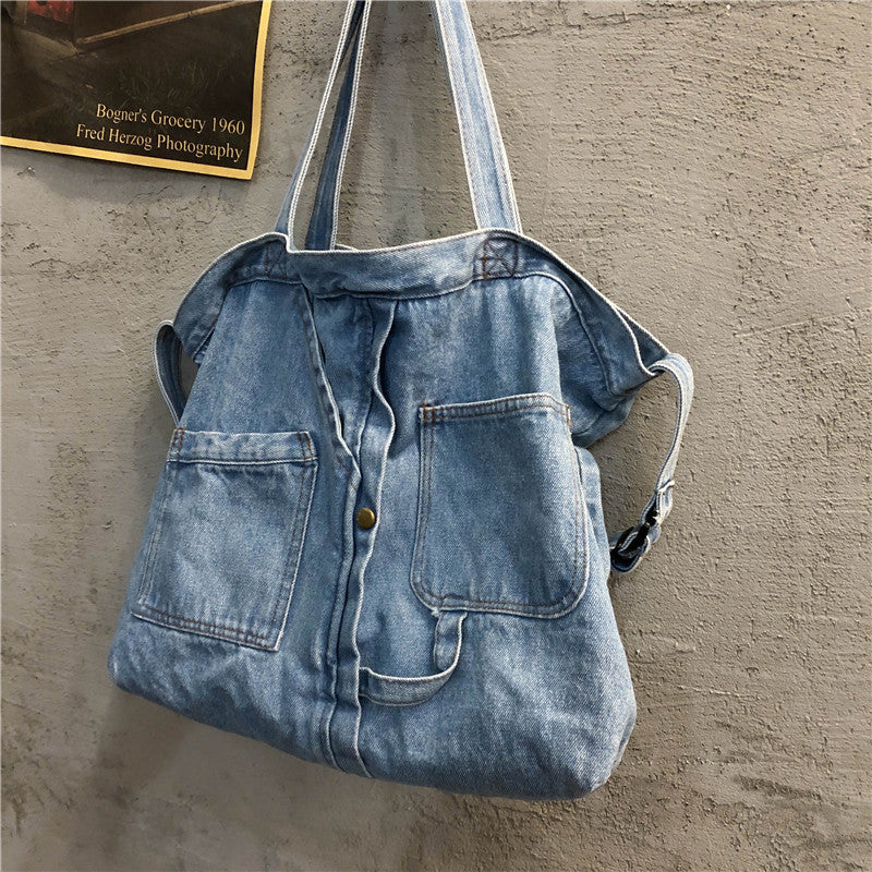 Retro Handbag Large Capacity Casual Denim Bag Canvas