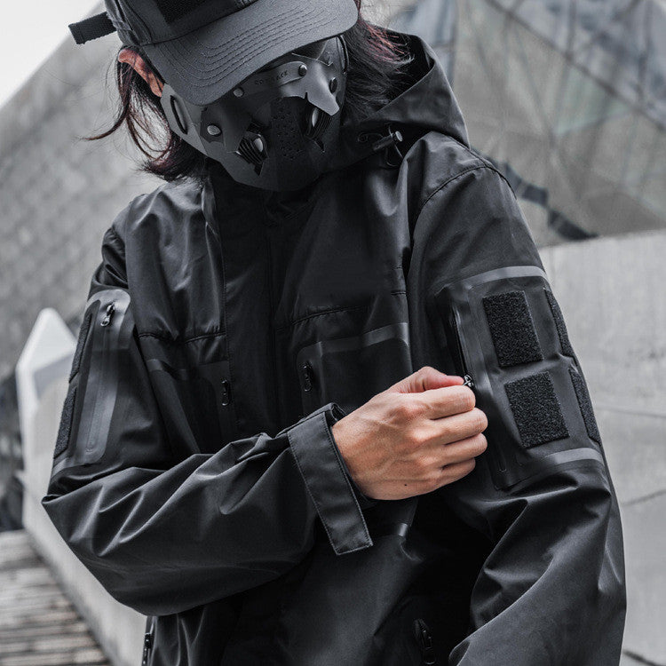 Spring And Autumn Men's Jacket Pressed Rubber Pocket Windbreaker