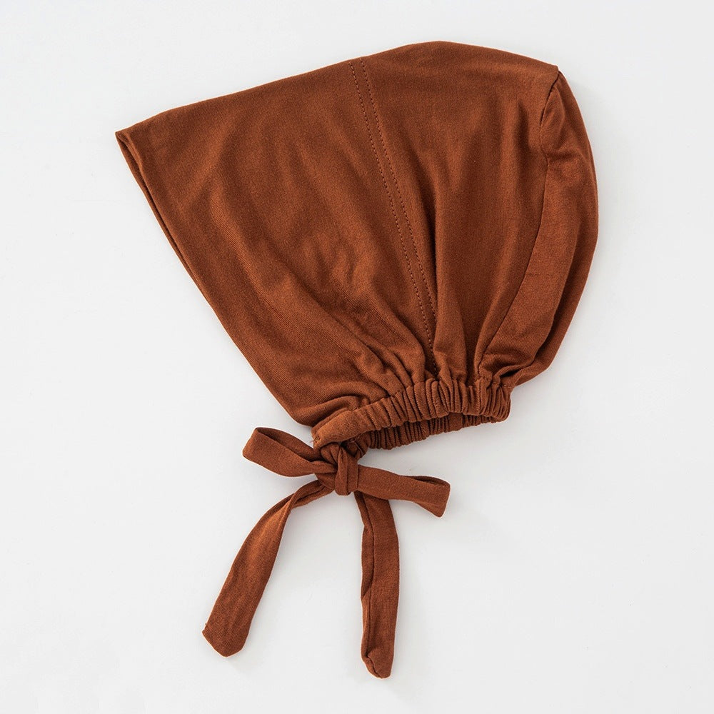 Women's Fashion Solid Color Lace-up Bottoming Hood