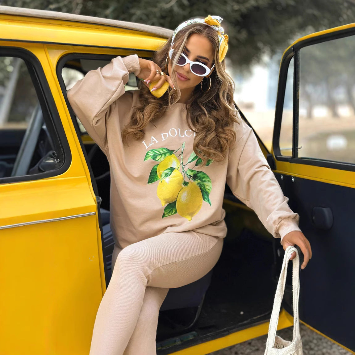 Women's Fashionable Casual Loose Sweater Set