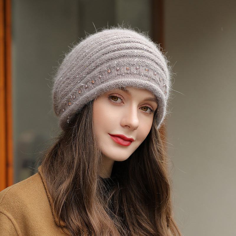 Autumn And Winter New Knitted Hat Women's Wool Warm