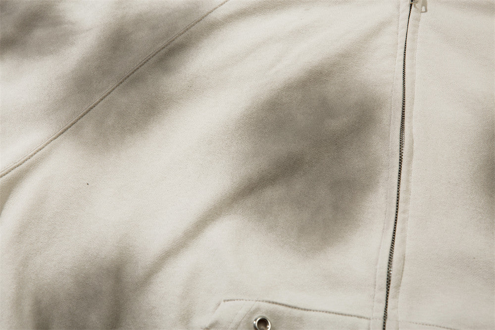 Spray Painting Dirty Hooded Coat For Men
