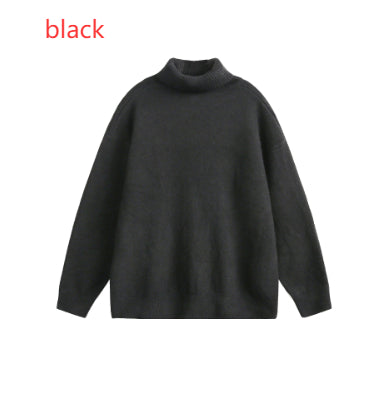 New Solid Color Hoodie Women's American Casual Round Neck Sweater