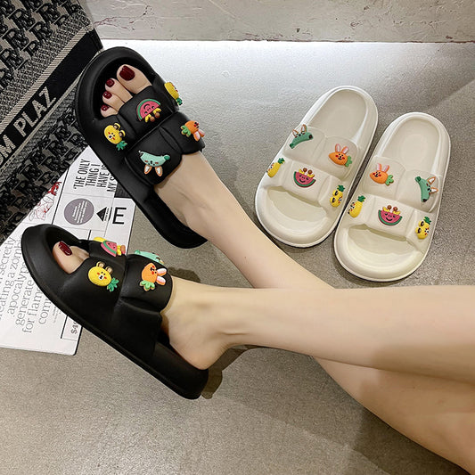 Women's Candy Color Thick Bottom Plus Size Sandals