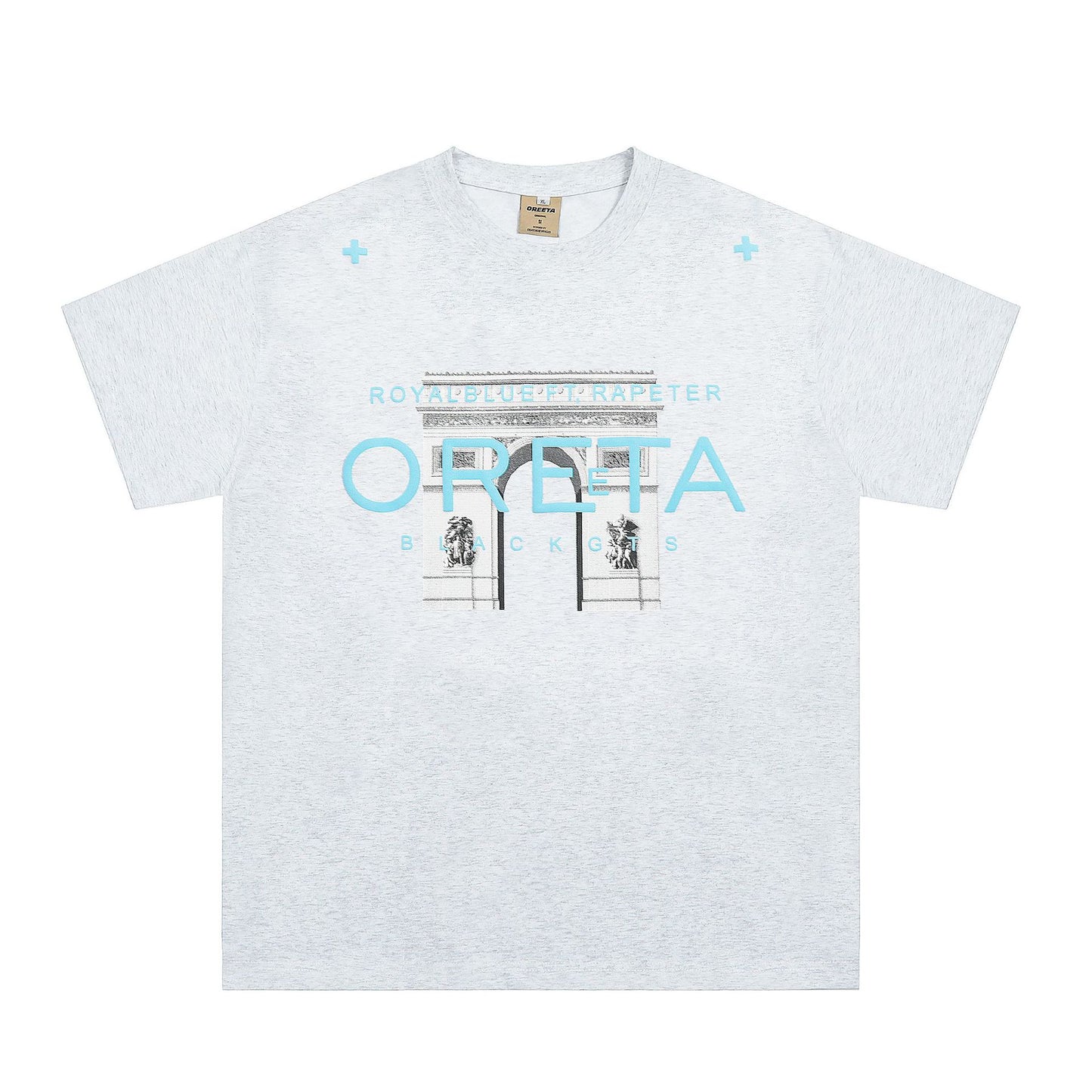 Ancient Greek Foam Letter Printed T-shirt