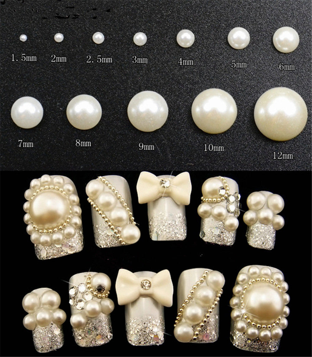 Plastic Flat Bottom Semicircle Pearl