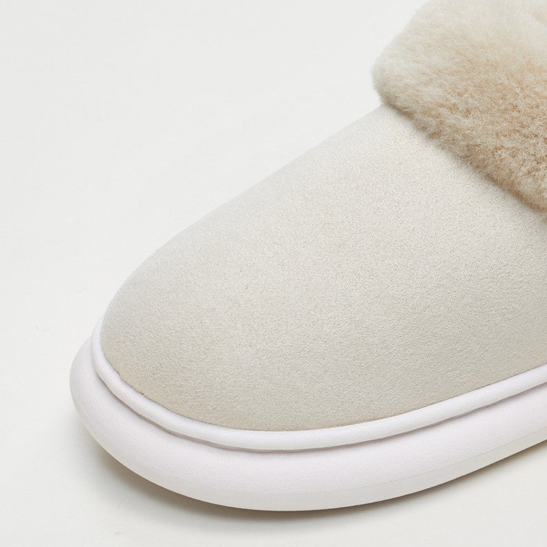 Outer Wear Snow Warm Stepping Shit Sense Thick Bottom Cotton Slippers