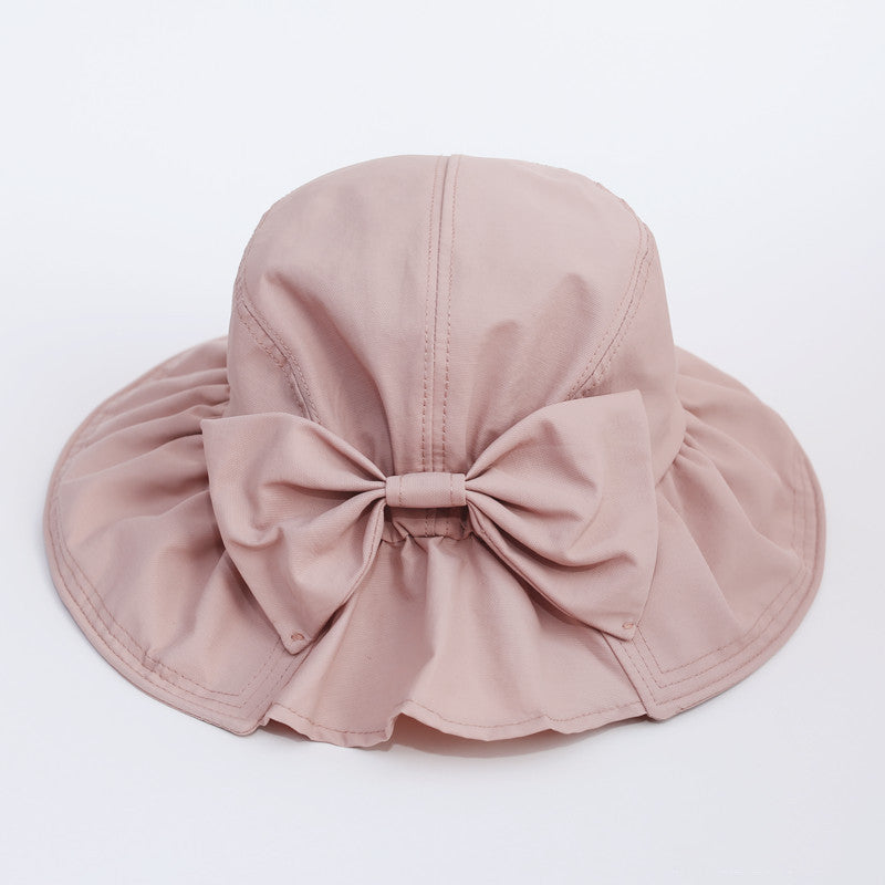 Casual Japanese Large Brim Cotton Linen Sun Hat Foldable