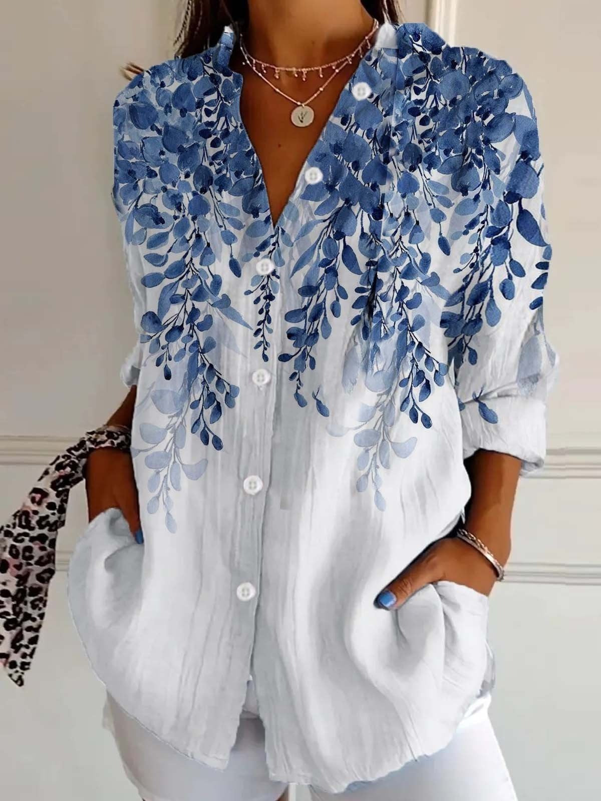 Women's Long Small Floral Print