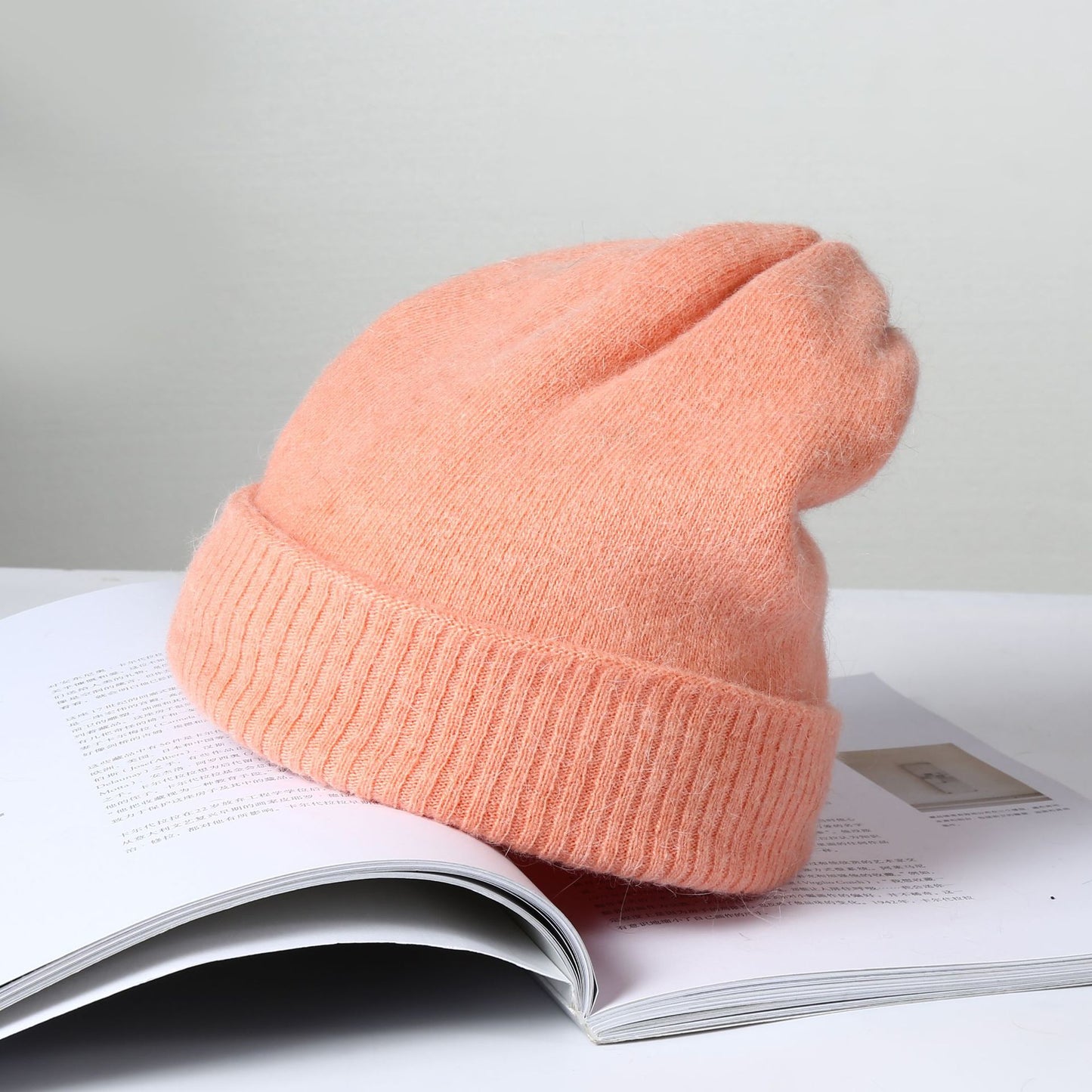 Winter Cashmere Wool Hat Warm Knit
