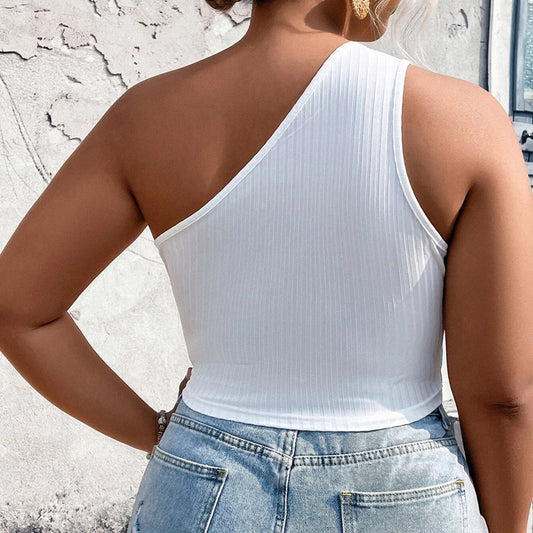 Women's Fashion Versatile Off-Shoulder Short Knitted Vest Crop Top