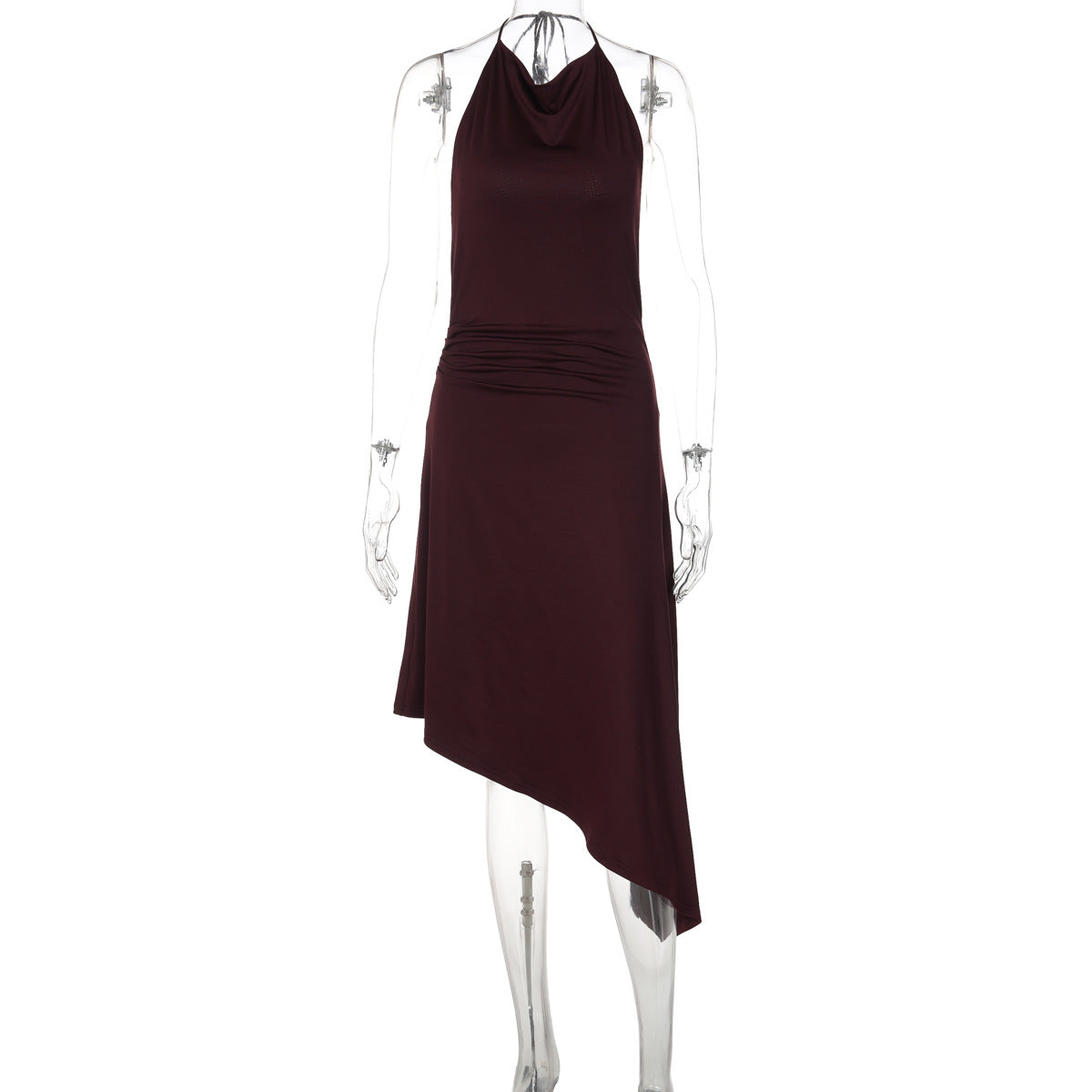 Fitted Waist-cinching Lace-up Dress For Women