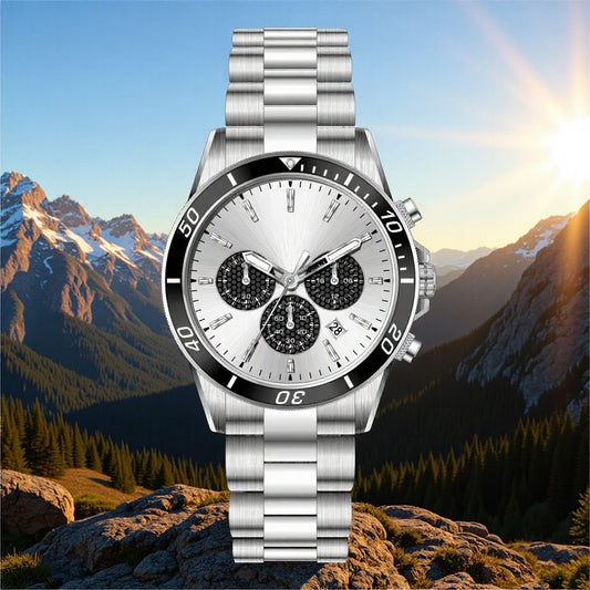High-End Business Steel-Strap Mens Quartz Watch