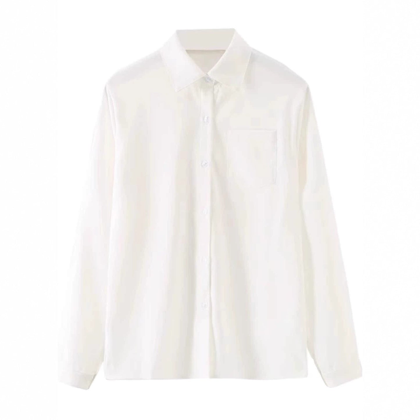 White Preppy Style Inner Anti-wrinkle Bottoming Shirt Student Top