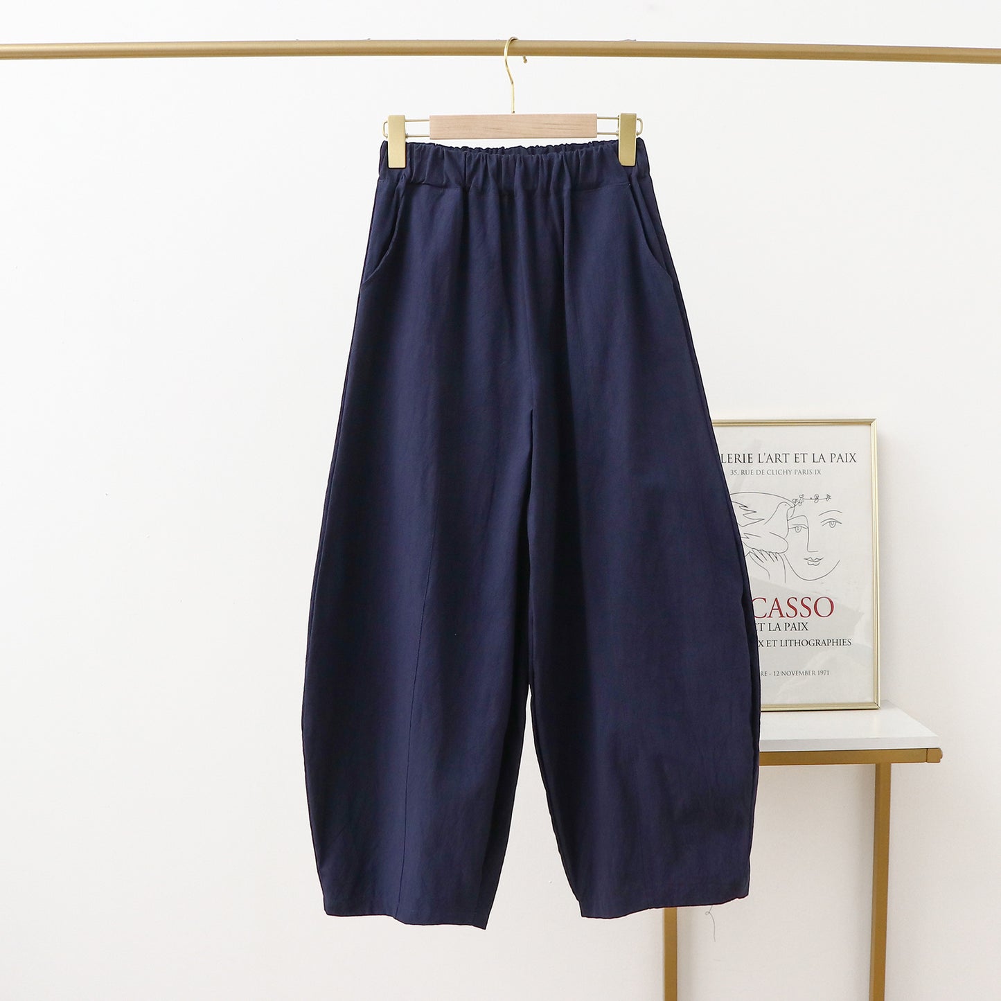 Women's Summer Thin Solid Color Linen Dungarees