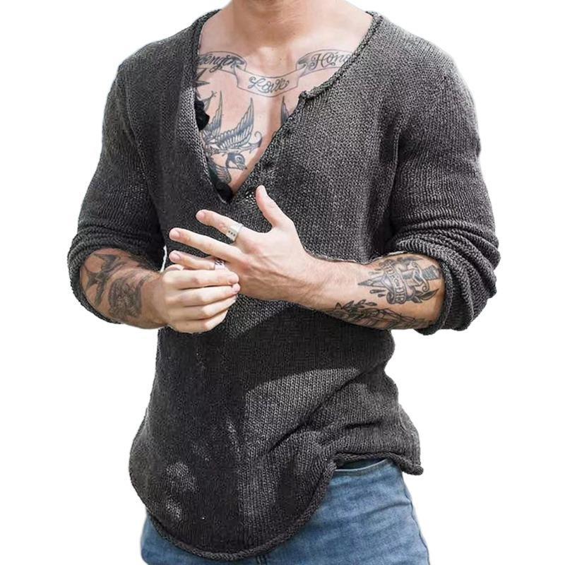 European And American Style Spring And Autumn Pullover Sweater V-neck Woolen Thin Bottoming Shirt