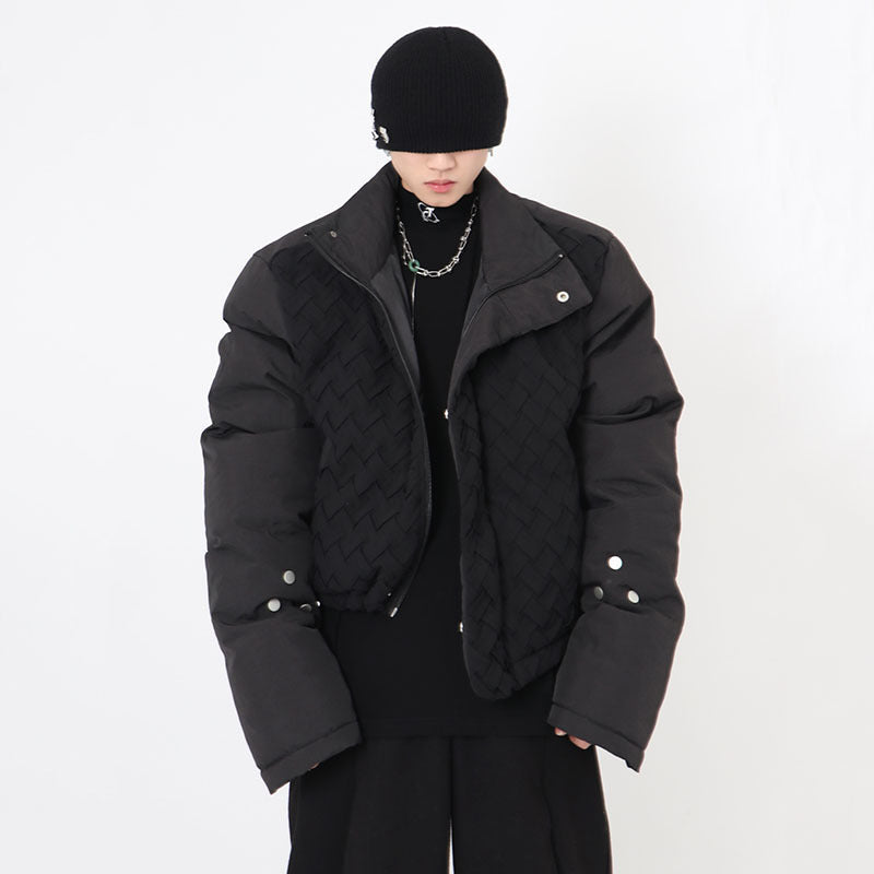 Men's Stand-up Collar Short Cotton Jacket
