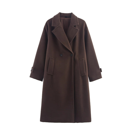 Womens Loose Elegant And Minimalist Long Coat