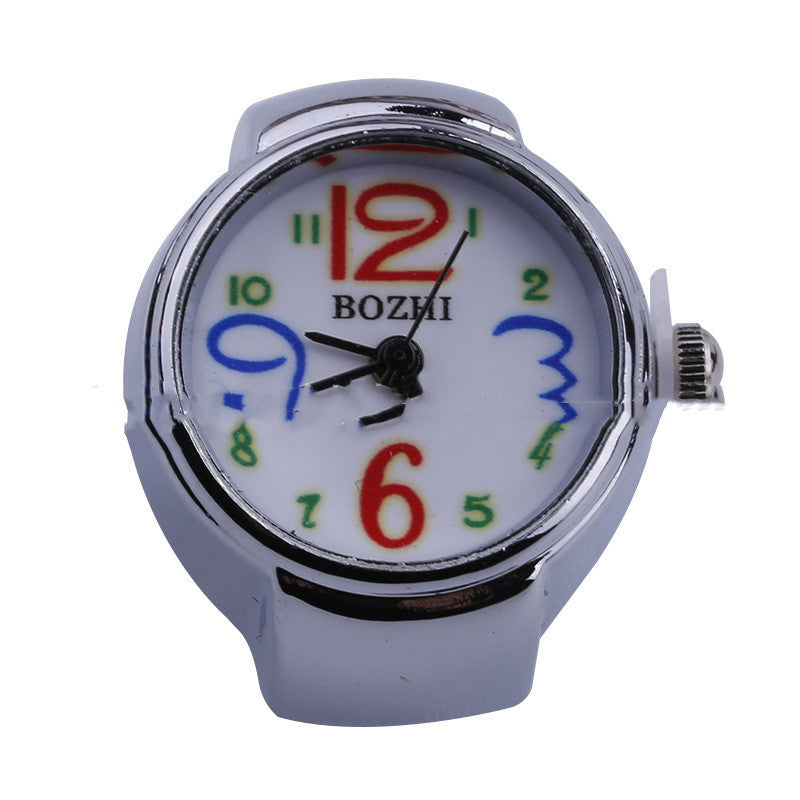 Popular Ring Watch Colorful Digital Fashion Round Disc Ring Watch