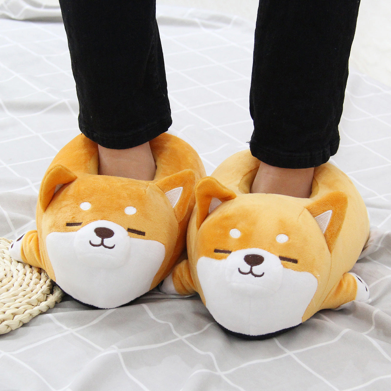 Cute Soft Adorable Corgi Shiba Inu Dog Slippers Animal