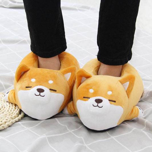 Cute Soft Adorable Corgi Shiba Inu Dog Slippers Animal