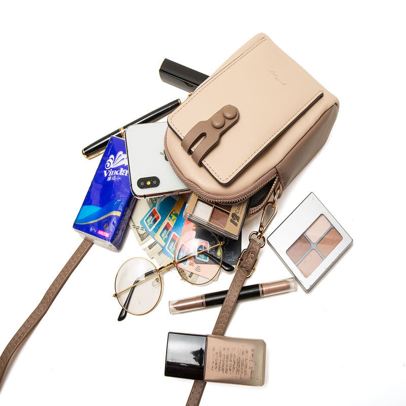 Mobile Phone Bag New Small  Vertical Zipper Ladies Shoulder Bag