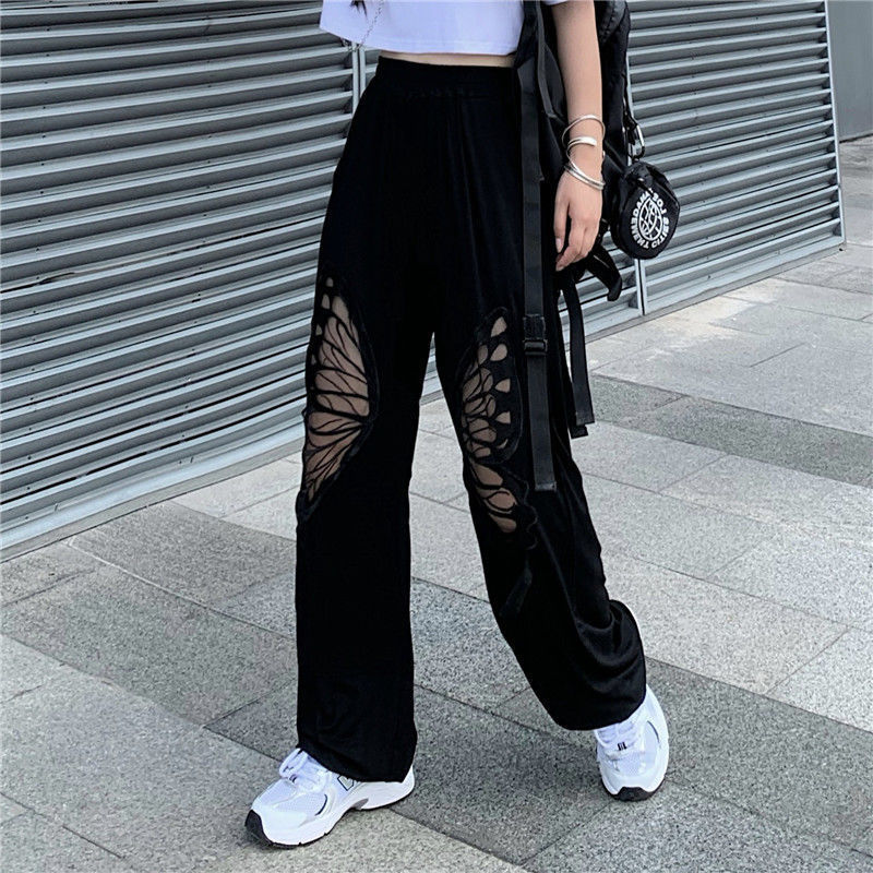 Women's Korean Style Black Casual Pants