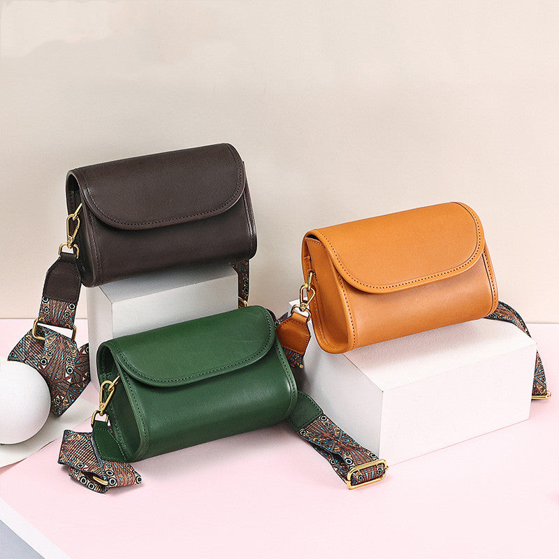 Leather Street Plant Tanned Single Shoulder Crossbody Bag