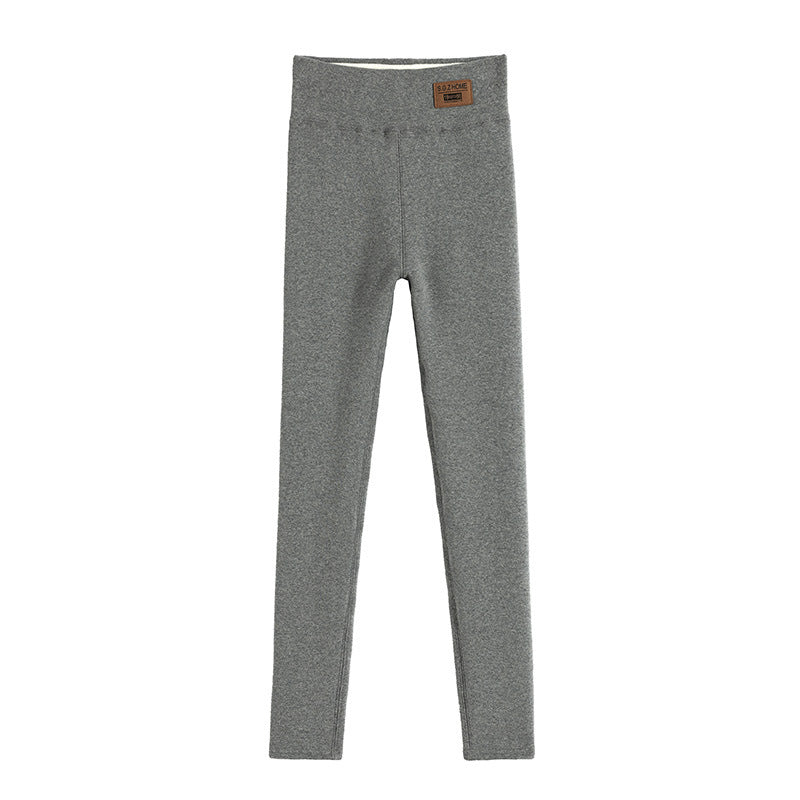 Women's Winter Fleece-lined Extra Thick Lambswool Cotton Leggings