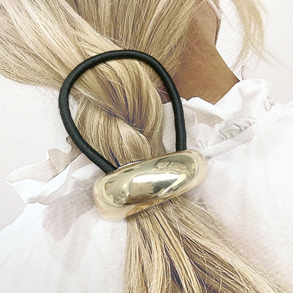 Simple Small Rubber Band Headband Hair Accessories Metal Geometry