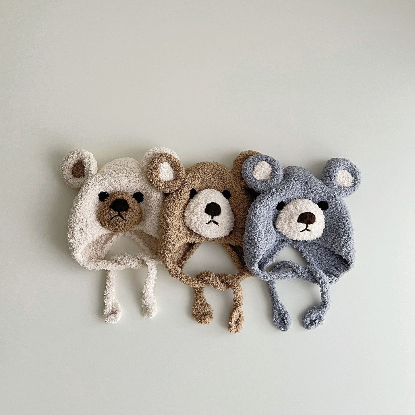 Plush Bear Baby Wool Hat
