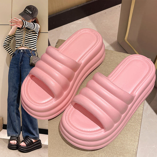 Outdoor Wear Deodorant Cross-border Hot Sale EVA Thick Bottom Wear-resistant Indoor Slippers