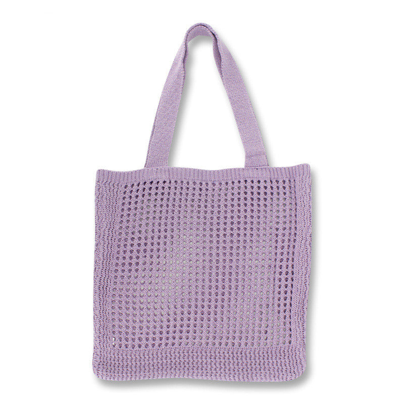 Hollow Out Niche Design Knitted Bag One Shoulder