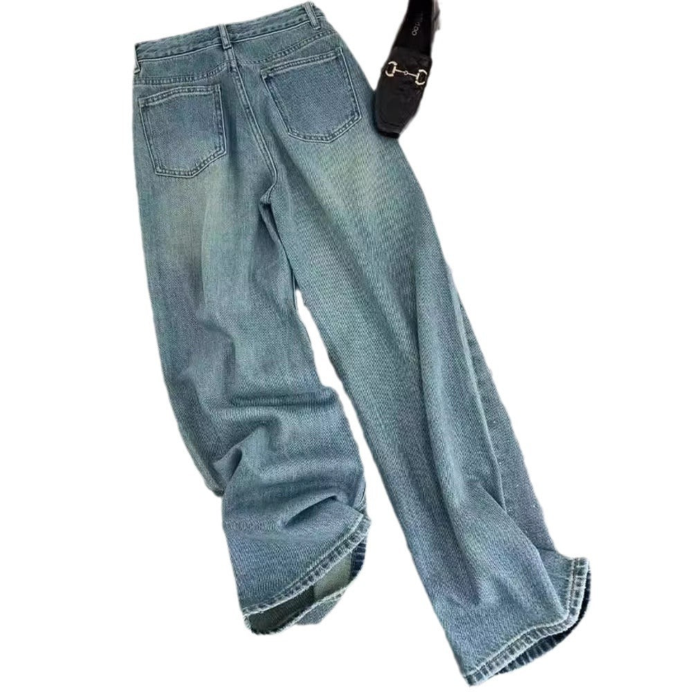 Starry Diamond In The Debris Rhinestone Lige Jeans Til Kvinder