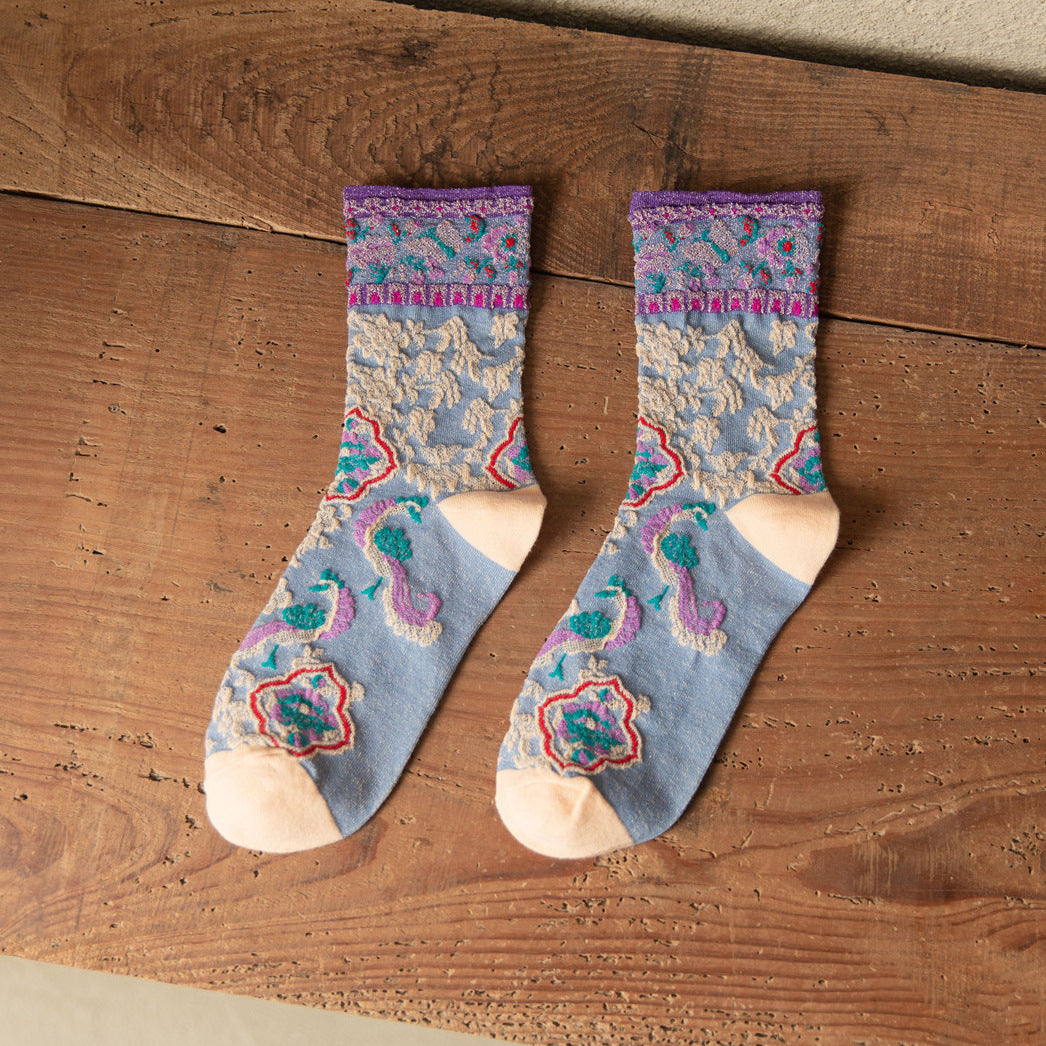 New Retro Pattern Bubble Socks