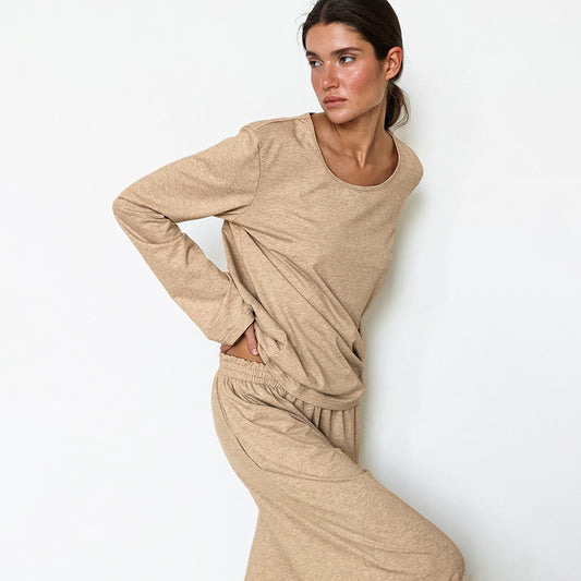 Loose-fitting Long-sleeve Pants Pajama Set