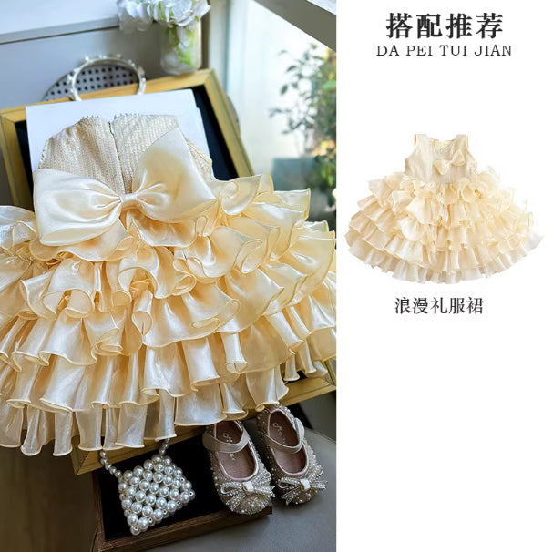 Affordable Luxury Birthday Princess Dress Performance Gown Wedding Flower Girl Dress