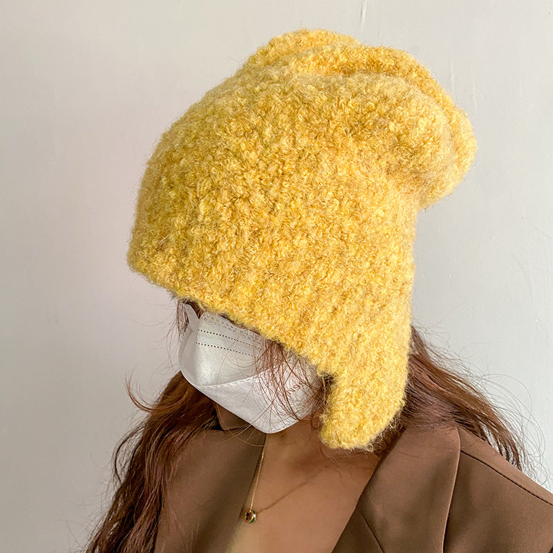 Women's Winter Day Protection Wool Ear Hat
